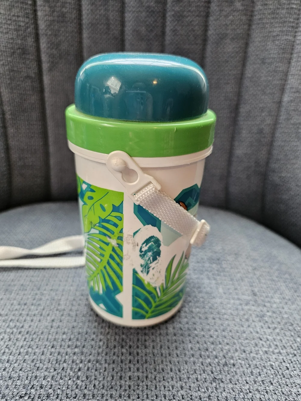 Vintage 90s Disney Lion King Canteen Water Bottle Straw Strap Aladdin Thermos